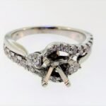 OV50914SMWP - 14K Two Tones Gold Semi Mount Ring