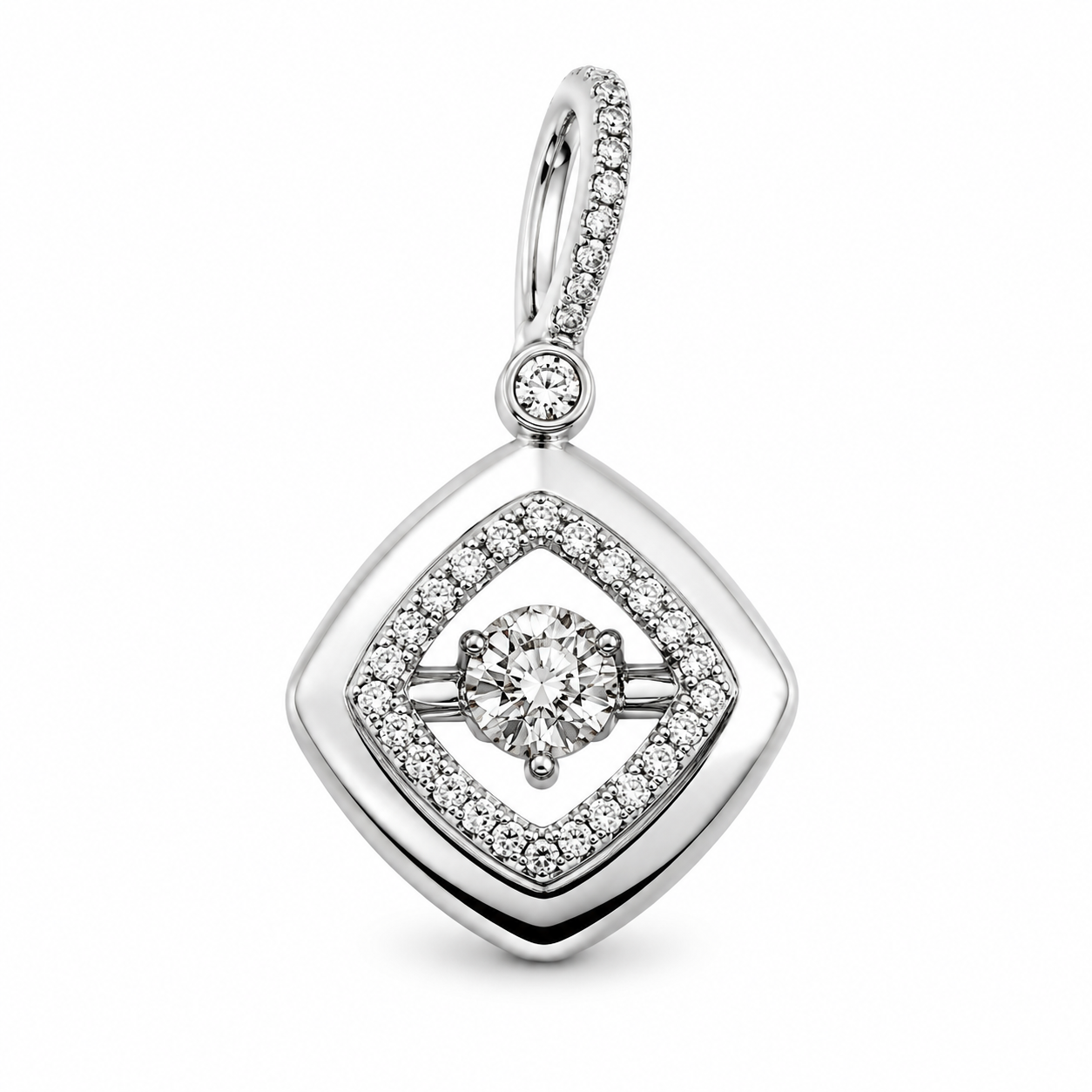 P1025W - 14K White Gold Pendant