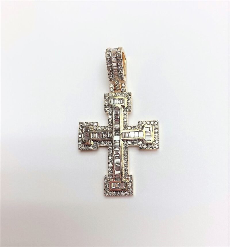 P2097-10Y - 10K Yellow Gold Cross Pendant