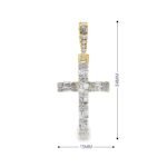 P2102-10Y - 10K Yellow Gold Cross Pendant