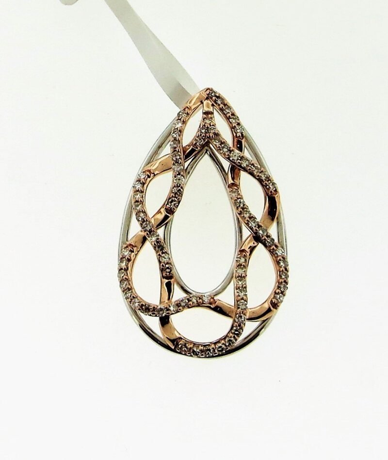 PD15172WP - 14K Two Tones Gold Pendant