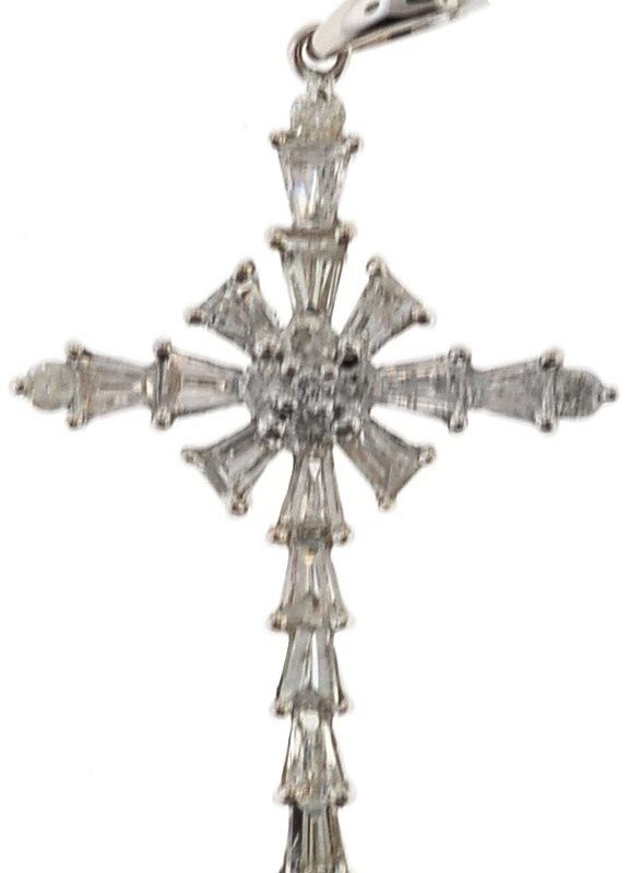 PD2080 - 14K White Gold Cross Pendant