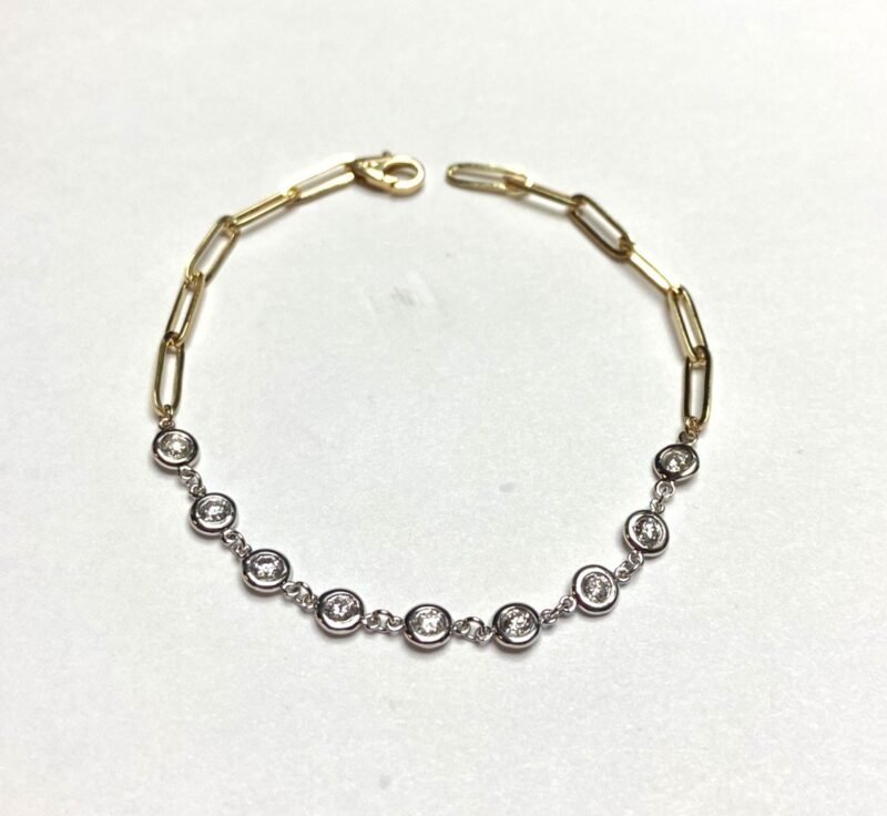 PS01-3.0BWY55 - 14K Two Tones Gold Bracelet