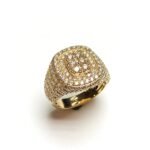QJ213-4GY - 14K Yellow Gold Gents Ring