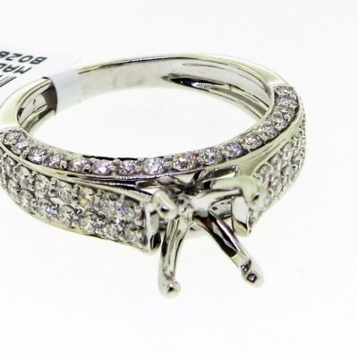 R118465SMW - 14K White Gold Semi Mount Ring