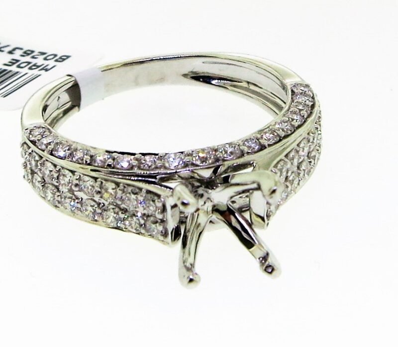 R118465SMW - 14K White Gold Semi Mount Ring