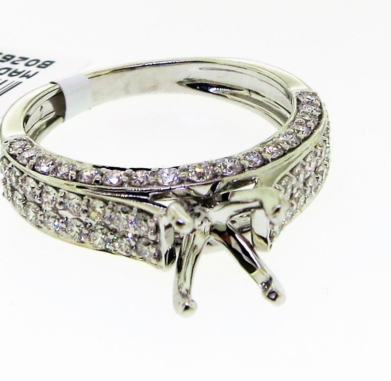 R118465SMW - 14K White Gold Semi Mount Ring