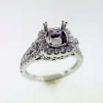 R128378SMKW - 14K White Gold Semi Mount Ring