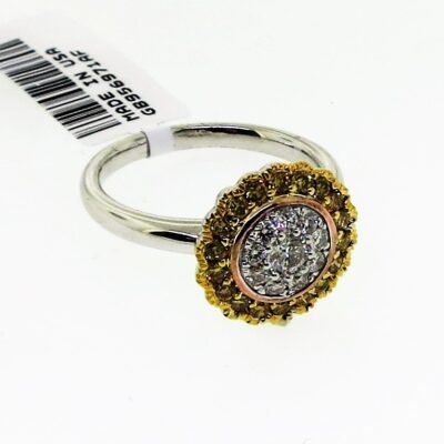 R3392W/YD - 14K White Gold Fashion Ring