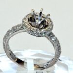 R36165SMW - 14K White Gold Semi Mount Ring