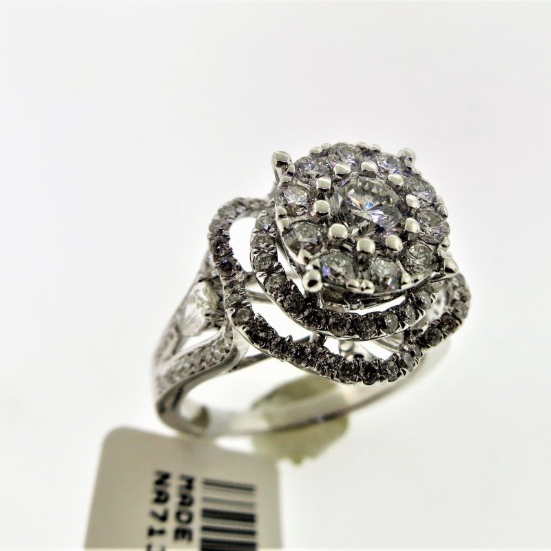R36845LSW/BH - 14K White Gold Engagement Ring
