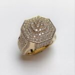 R4896GY - 14K Yellow Gold Gents Ring