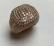 R4898GY - 14K Yellow Gold Gents Ring