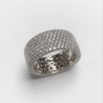 R4922W10.5-1 - 14K White Gold Gents Ring