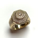 R4938GY - 14K Yellow Gold Gents Ring