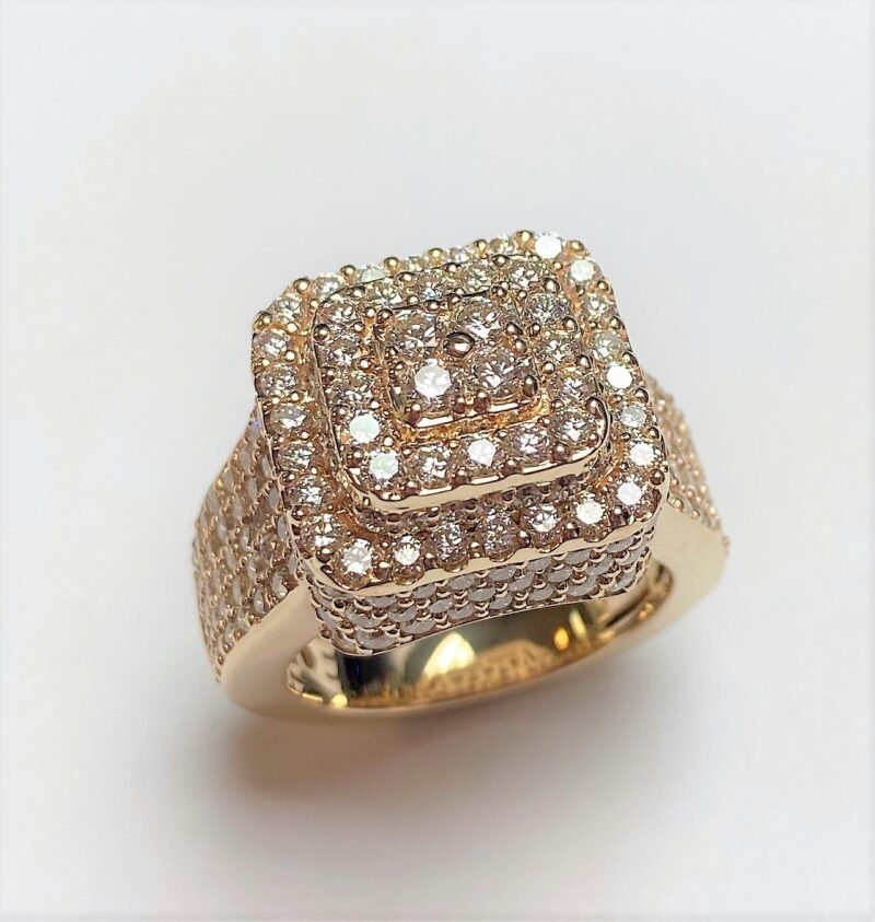 R4981GY - 14K Yellow Gold Gents Ring