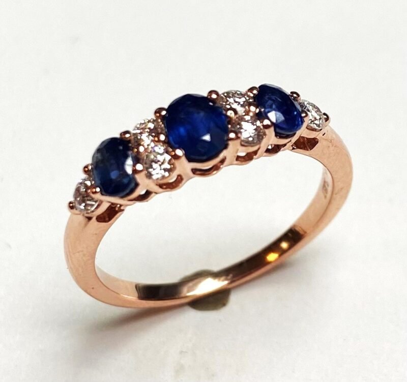 R60165SBP - 14K Rose Gold Colored Stone Ring