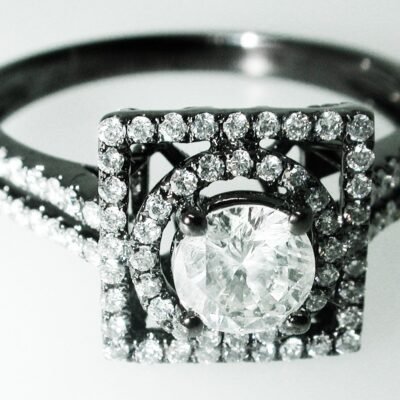 RC1856 - 18K White Gold Engagement Ring