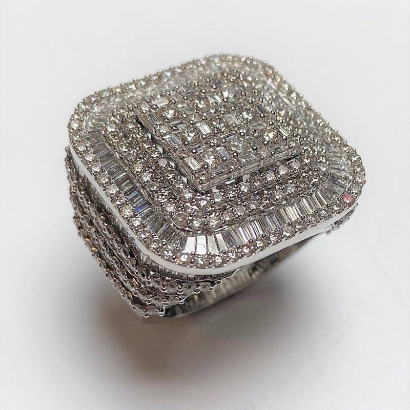 RG0059W - 14K White Gold Gents Ring