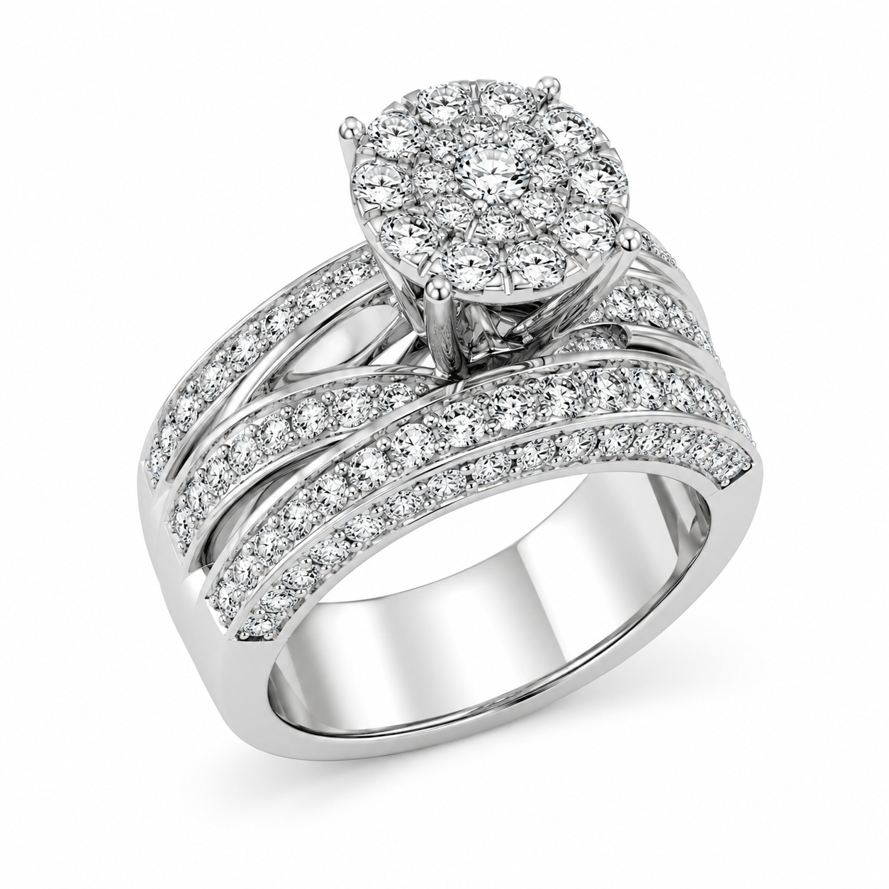 RG10821LSWBH - 14K White Gold Engagement Ring