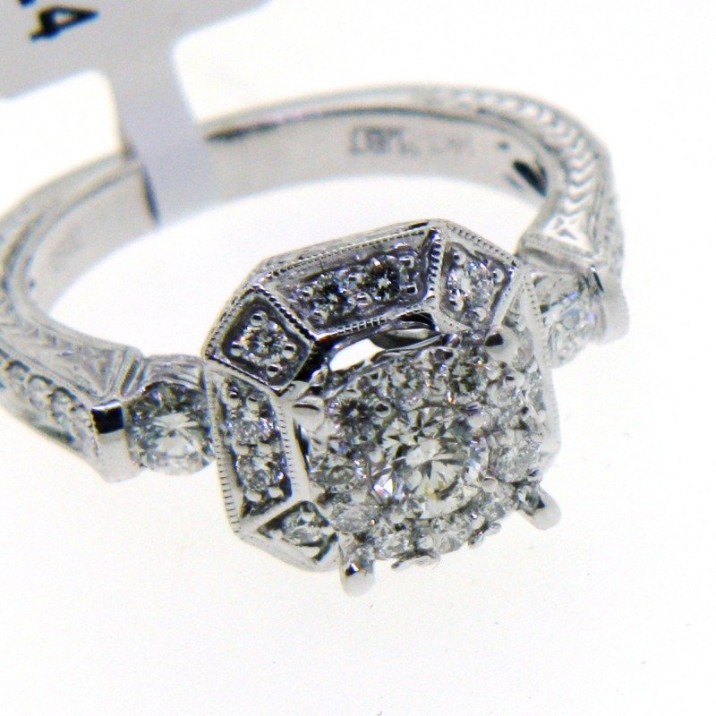 RG10827LSW - 14K White Gold Engagement Ring