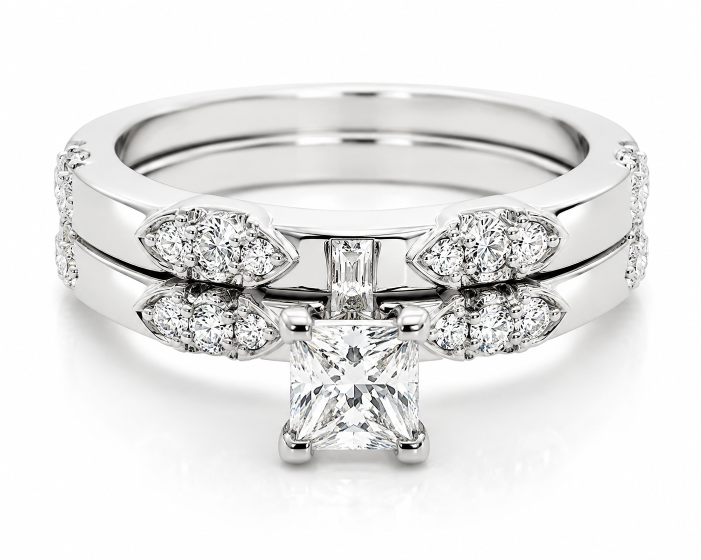 RG370410W-14K White Gold Bridal Set Ring