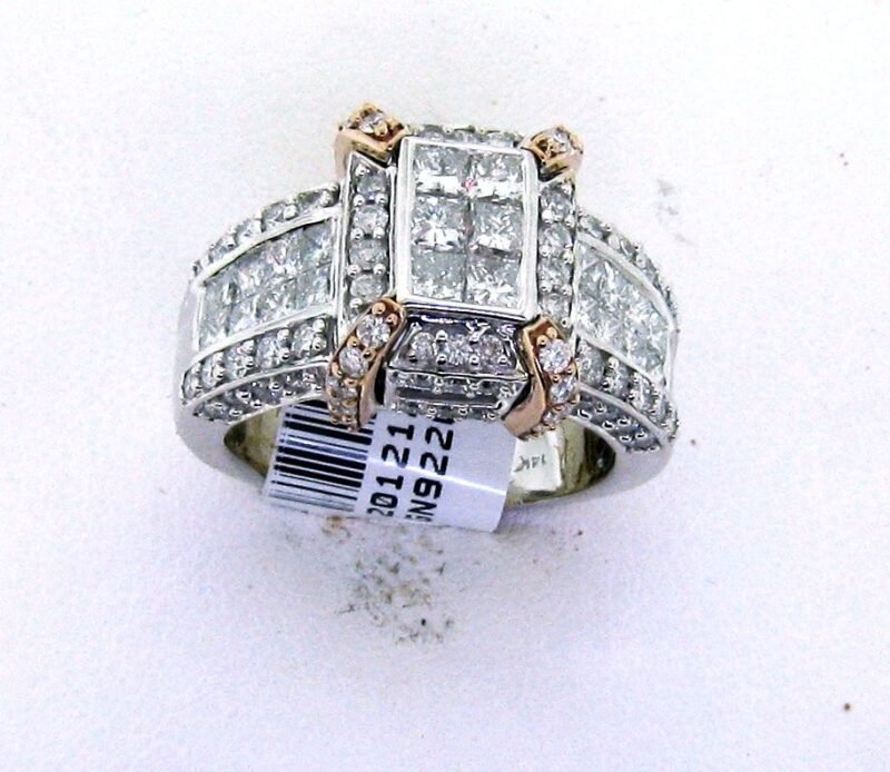 RP06386WP - 14K Two Tones Gold Engagement Ring