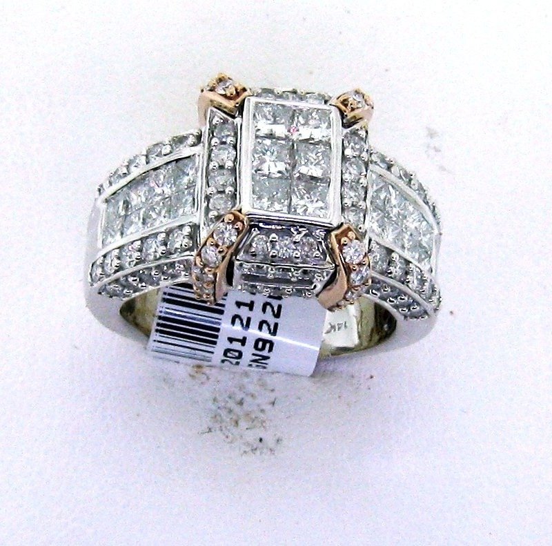 RP06386WP - 14K Two Tones Gold Engagement Ring