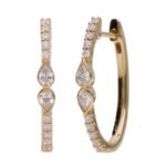 SG35460EY - 14K Yellow Gold Hoop Earrings