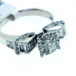 SLR01286LSW - 18K White Gold Engagement Ring