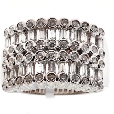 SLR01830 - 14K White Gold Anniversary Ring