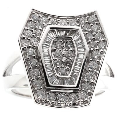 SLR02354 - 14K White Gold Ring