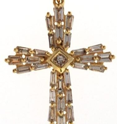 SPD00743-AY - 14K Yellow Gold Cross Pendant