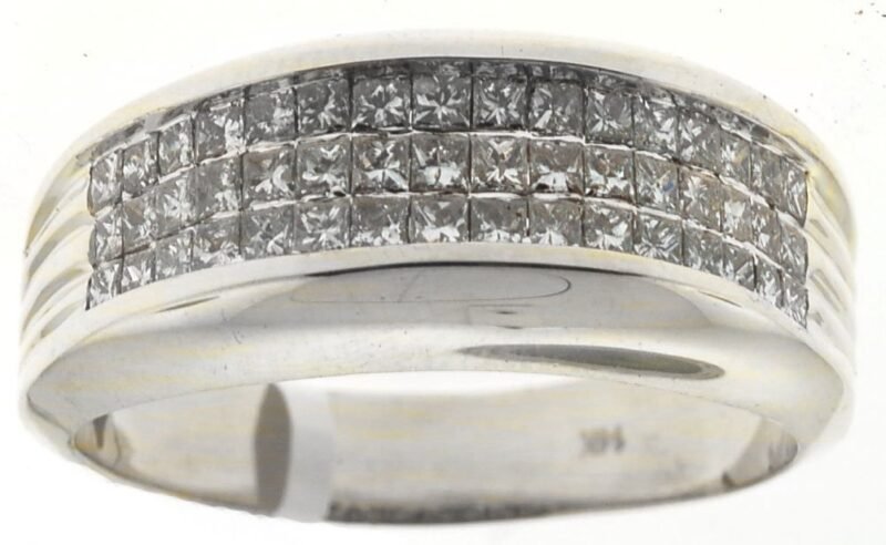 SSR064AW - 14K White Gold Anniversary Ring