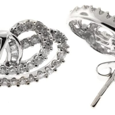 STE277W - 14K White Gold Stud Earrings