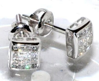 SVE03644AAW - 14K White Gold Stud Earrings