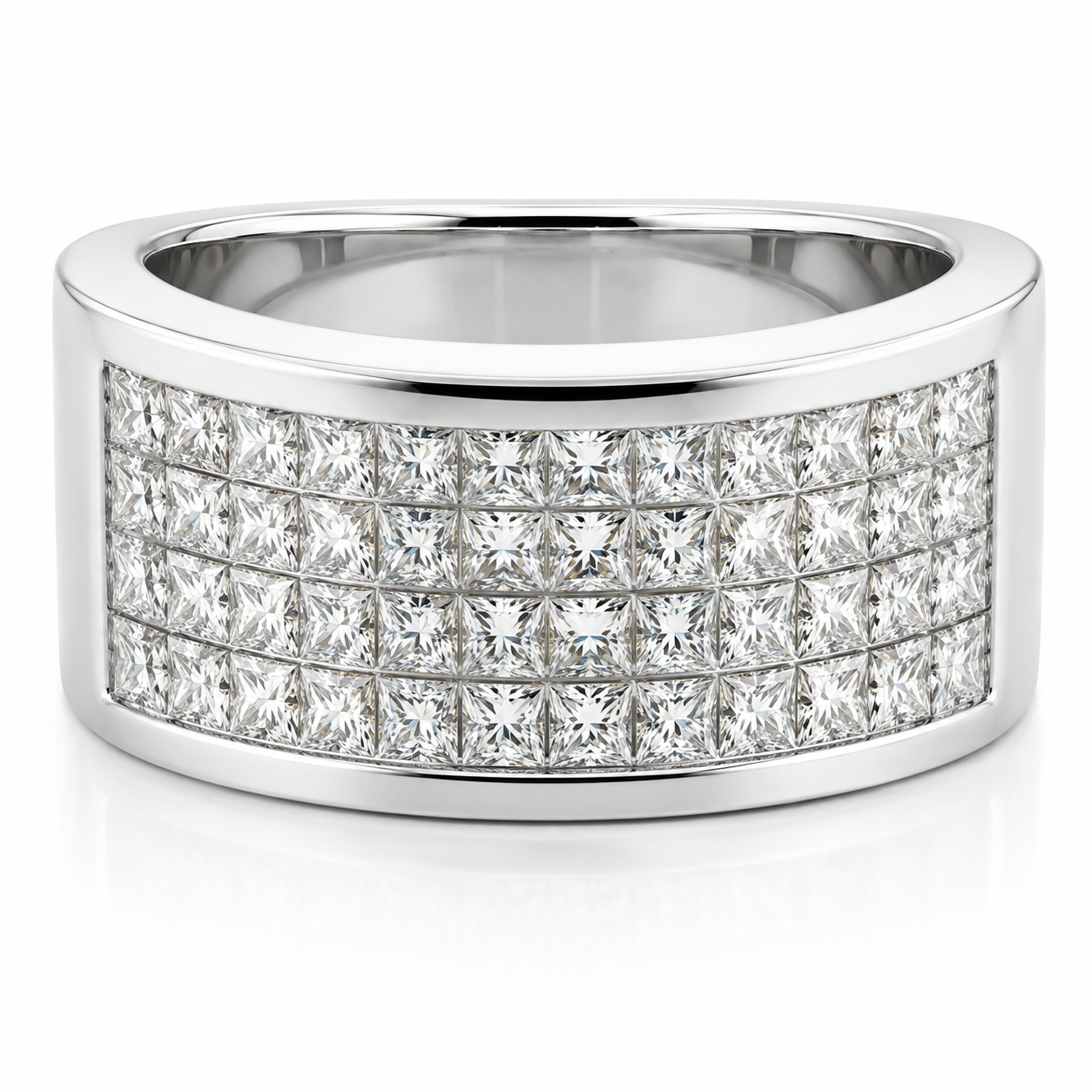 SVR9313BW -  White Gold Anniversary Ring