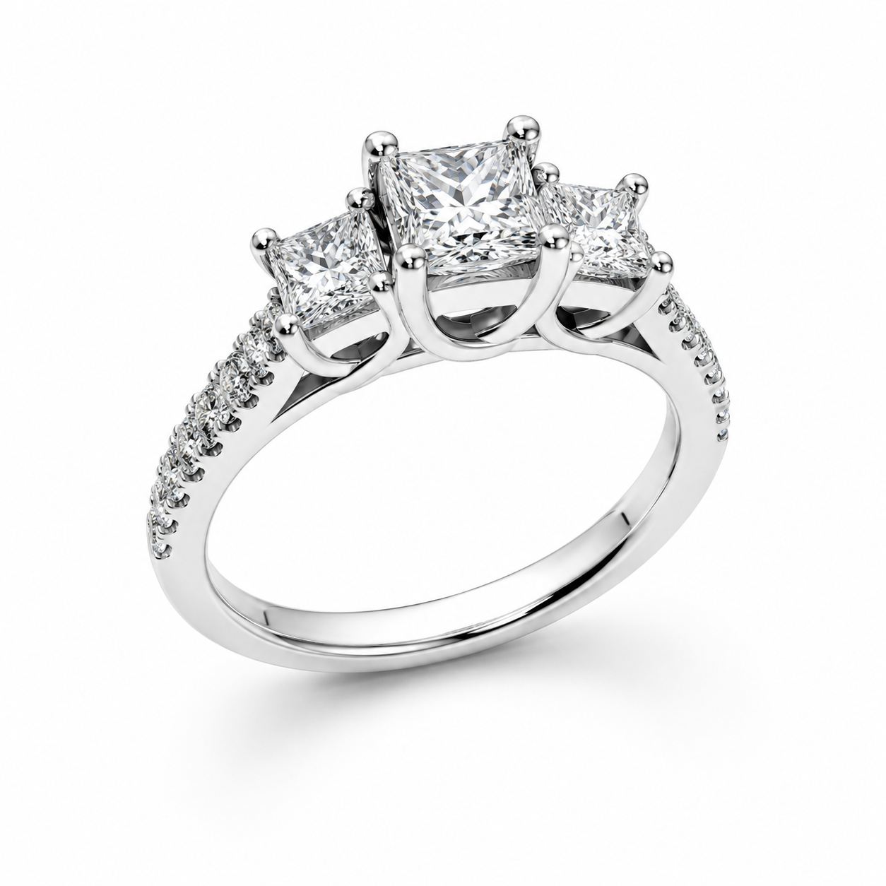 TC40126LSW -White Gold Engagement Ring