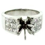 TR18364 - 14K White Gold Semi Mount Ring