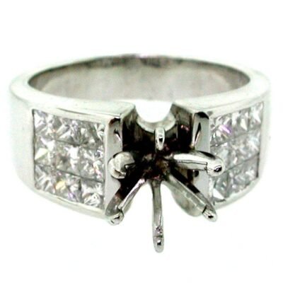 TR18364 - 14K White Gold Semi Mount Ring