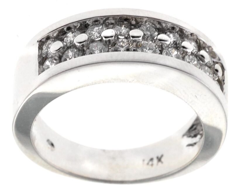 U195LW - 14K White Gold Anniversary Ring