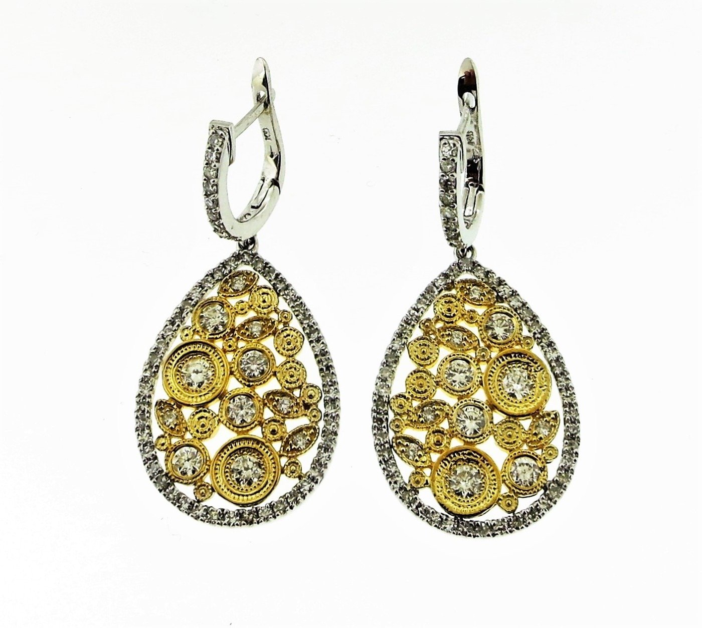 UB10013EWY1 - 14K Two Tones Gold Earrings