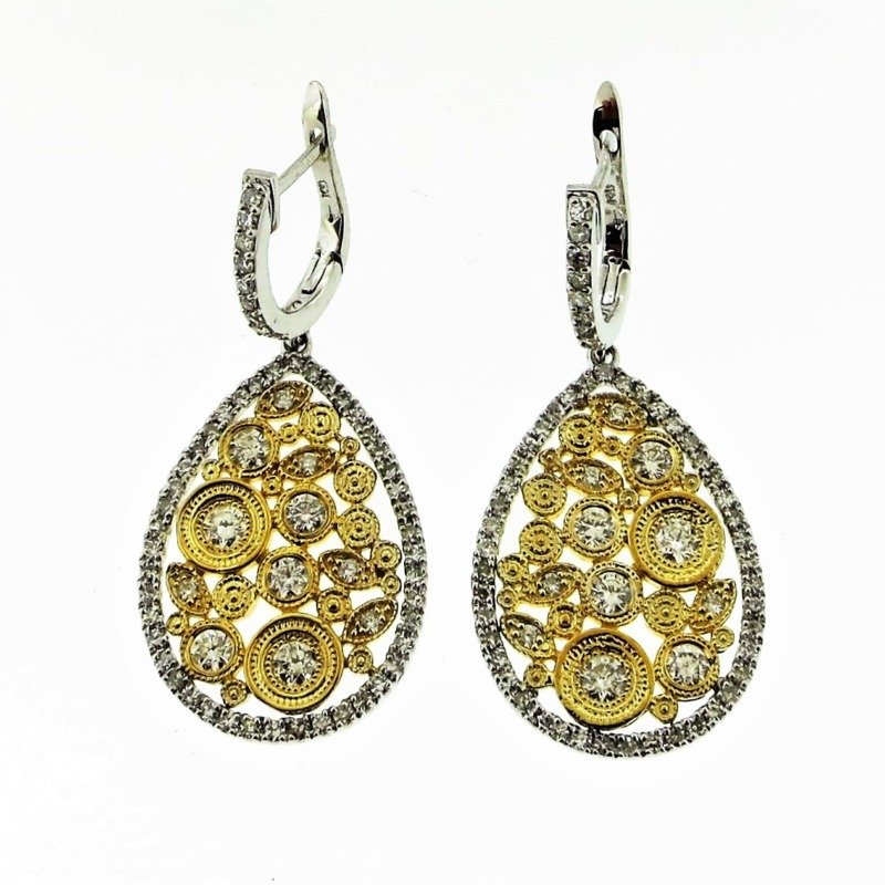 UB10013EWY1 - 14K Two Tones Gold Earrings