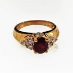 UB10040FYGRU - 14K Yellow Gold Colored Stone Ring