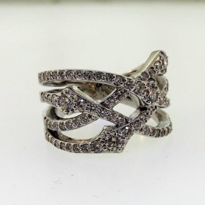 UB10044FW - 14K White Gold Ring