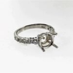 UB10046SMW -  White Gold Semi Mount Ring