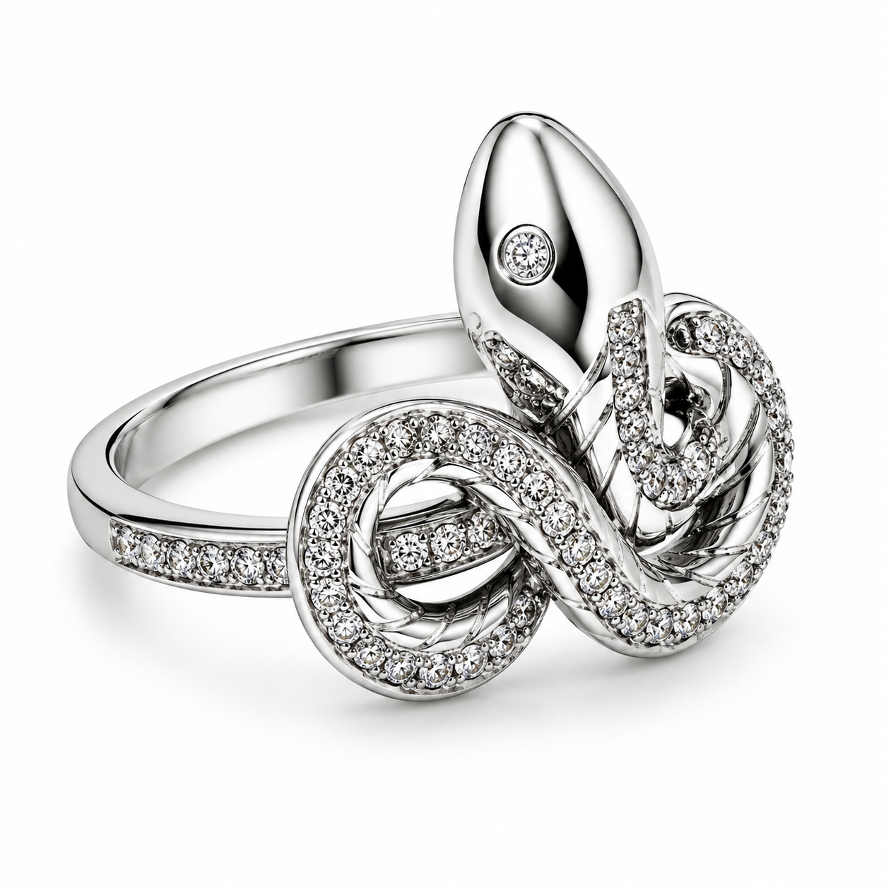 UB10048FW -White Gold Fashion Ring