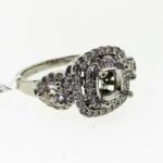 UB10072SMW - 14K White Gold Semi Mount Ring