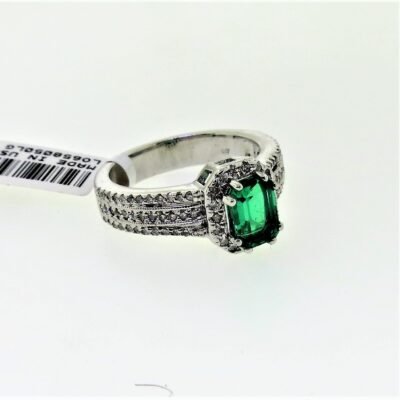 UB10078FWJEM - 14K White Gold Colored Stone Ring