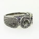 UB10087SMW - 14K White Gold Semi Mount Ring